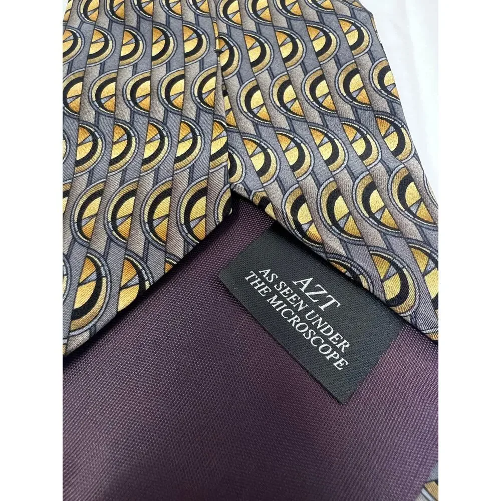 Miracle Expressions “AZT Under the Microscope” Silk Novelty Tie‎